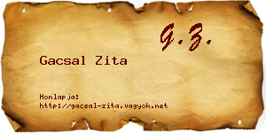 Gacsal Zita névjegykártya